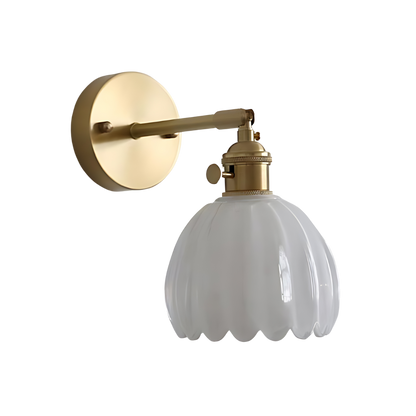 Retro Tulip-Shaped Wall Sconce Light for Elegant Home Décor and Ambient Lighting 0