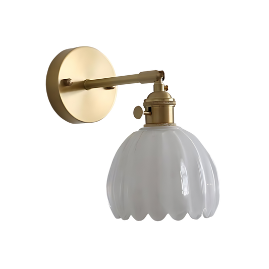 Retro Tulip-Shaped Wall Sconce Light for Elegant Home Décor and Ambient Lighting 0