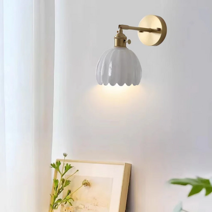 Retro Tulip-Shaped Wall Sconce Light for Elegant Home Décor and Ambient Lighting 6