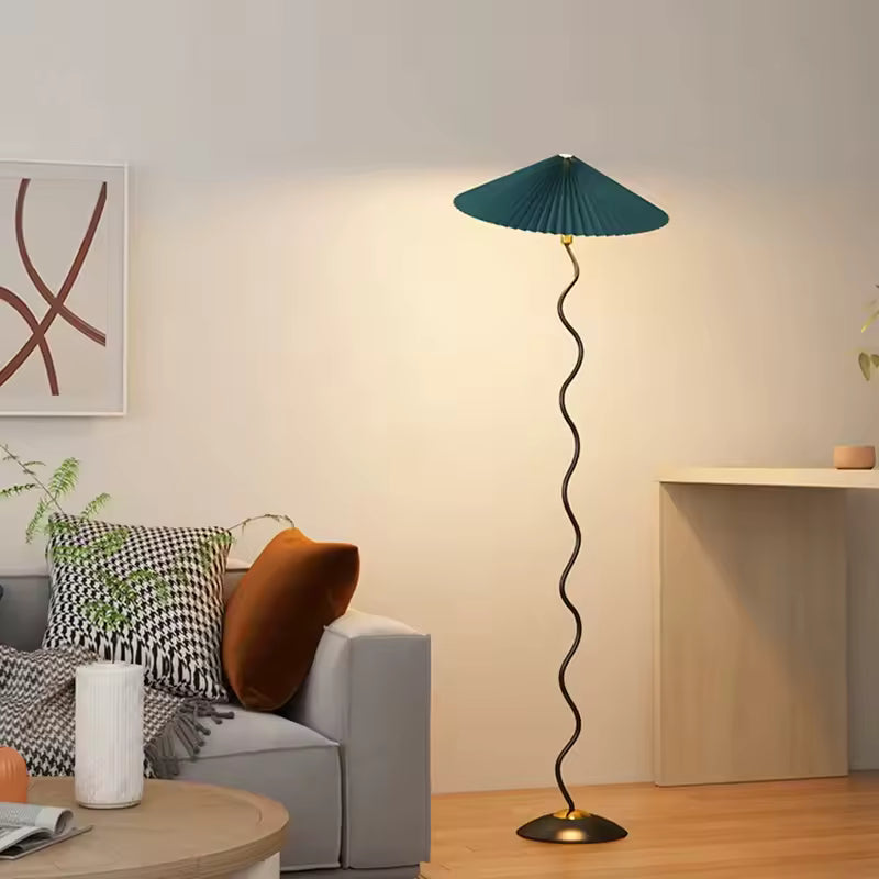Floor Lamp with Unique Squiggle Design for Living Room