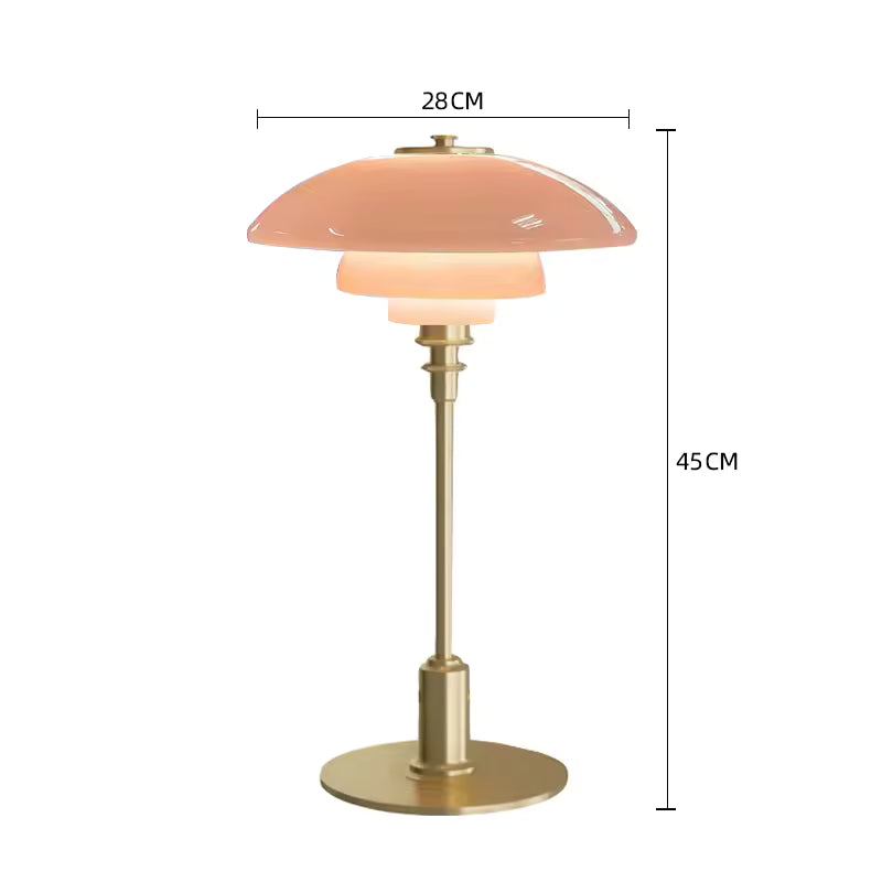 Modern Danish Table Lamp Elegant Glass Design for Bedroom & Living Room
