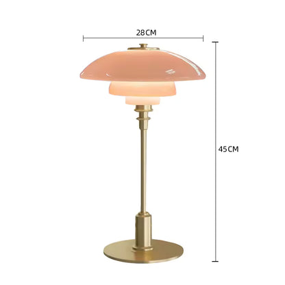 Modern Danish Table Lamp Elegant Glass Design for Bedroom & Living Room