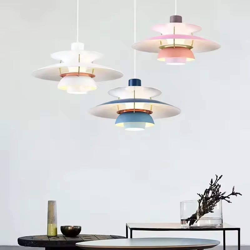 Modern Danish Pendant light Multilayer Metal Nordic Light