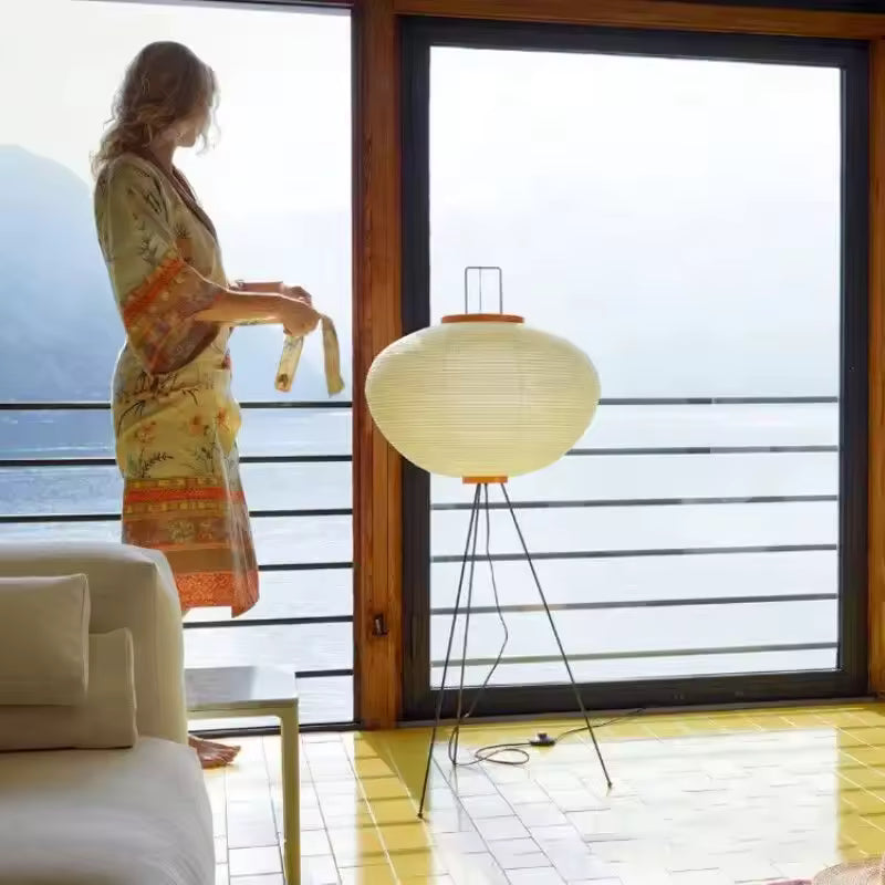 Elegant Japanese Mulberry Paper Floor Lamp