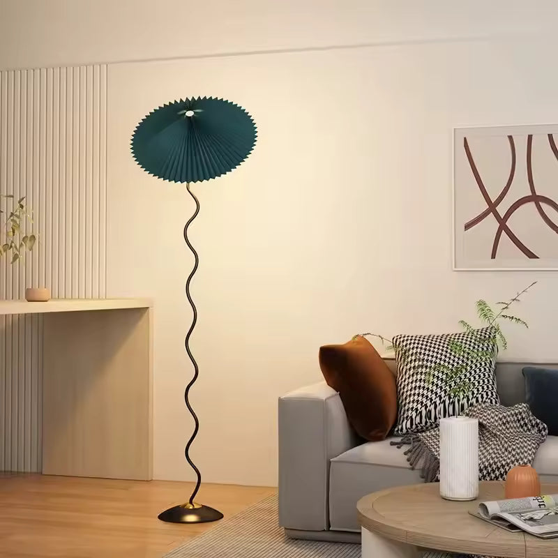 Floor Lamp with Unique Squiggle Design for Living Room