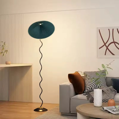 Floor Lamp with Unique Squiggle Design for Living Room