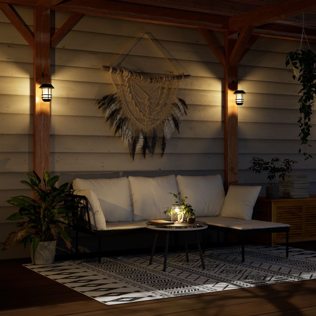 Solar Wall Lanterns Outdoor Flickering Flame