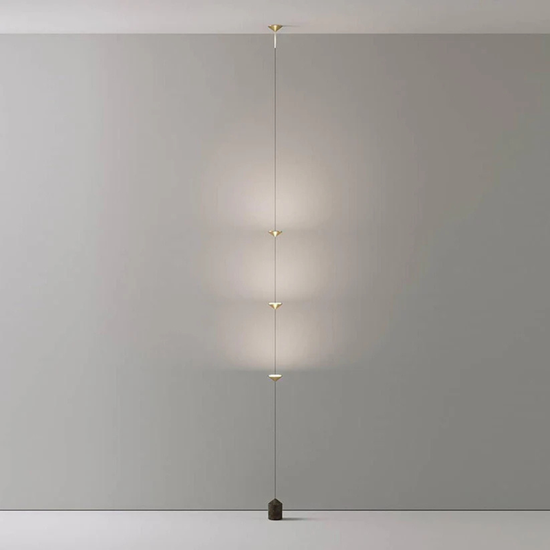 Modern Adjustable Floor Lamp with Gold Shades for Indoor Use