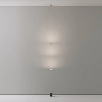 Modern Adjustable Floor Lamp with Gold Shades for Indoor Use