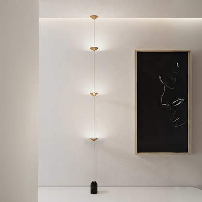 Modern Adjustable Floor Lamp with Gold Shades for Indoor Use