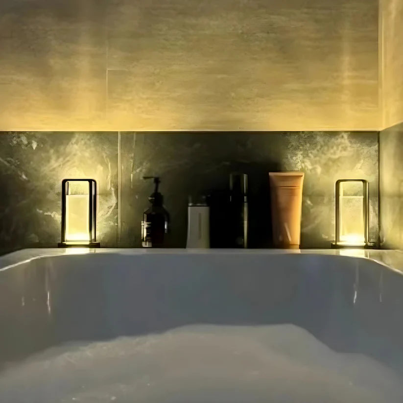 Crystal Cylinder Table Lamp with Touch Sensor