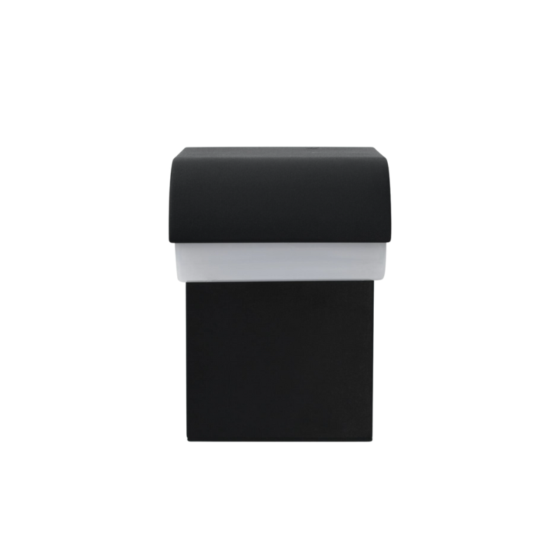 Outdoor Oval LED Wall Light 9W Black Aluminum Fixture