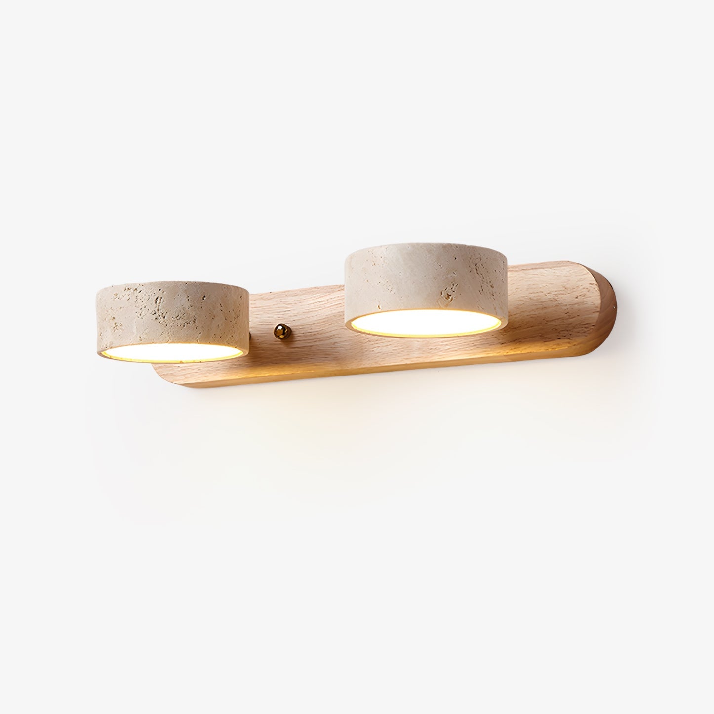 Yellow Travertine Wall Sconce with Integrated LED for Indoor Spaces 1