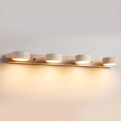 Yellow Travertine Wall Sconce with Integrated LED for Indoor Spaces 13