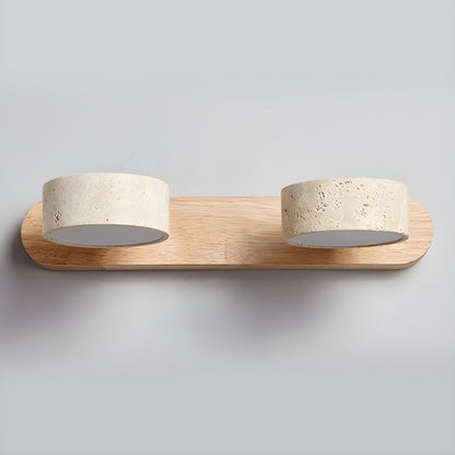 Yellow Travertine Wall Sconce with Integrated LED for Indoor Spaces 7