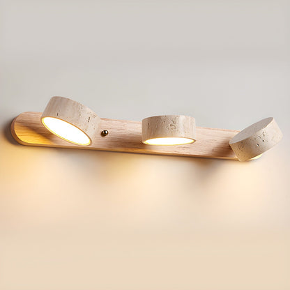 Yellow Travertine Wall Sconce with Integrated LED for Indoor Spaces 8