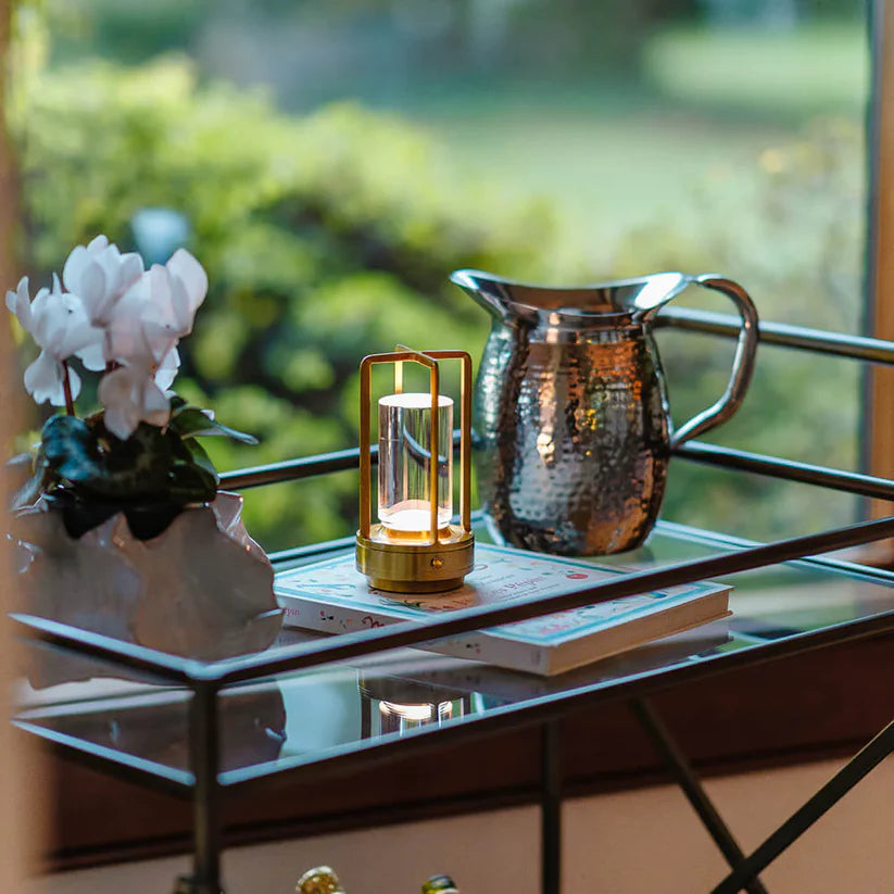 Crystal Cylinder Table Lamp with Touch Sensor