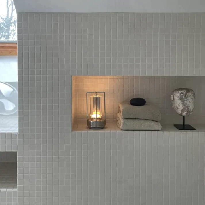 Crystal Cylinder Table Lamp with Touch Sensor