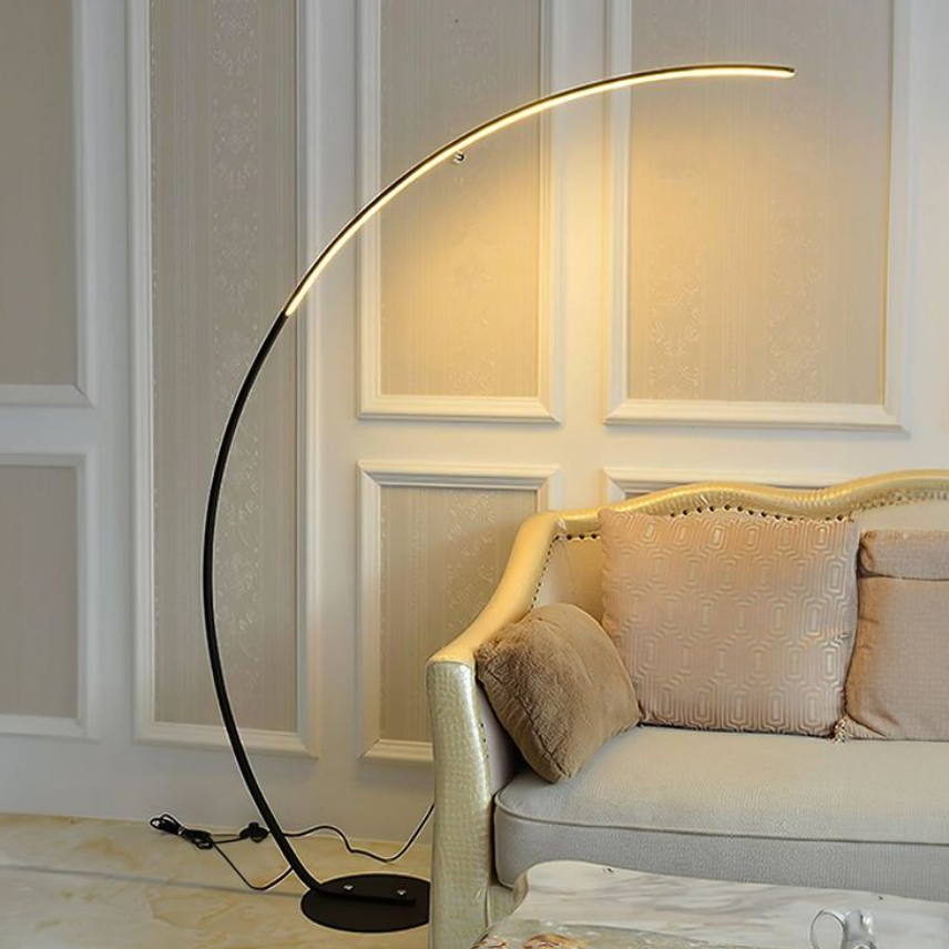 Curved Floor Lamp with Minimalist Design