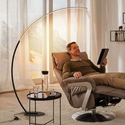 Curved Floor Lamp with Minimalist Design