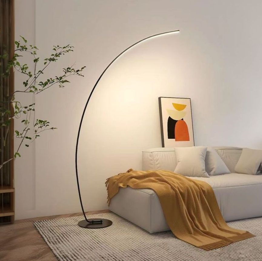 Curved Floor Lamp with Minimalist Design