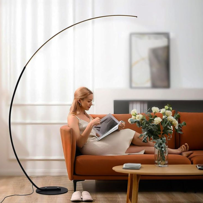 Curved Floor Lamp with Minimalist Design