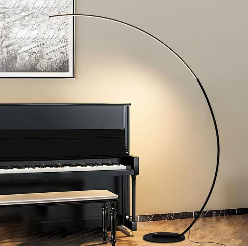 Curved Floor Lamp with Minimalist Design