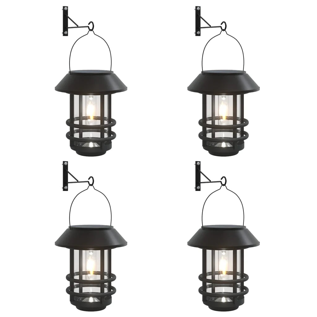 Solar Wall Lanterns Outdoor Flickering Flame