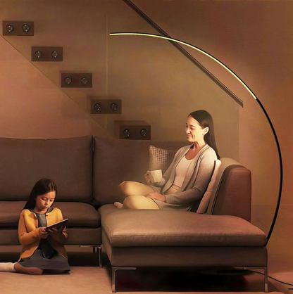 Curved Floor Lamp with Minimalist Design